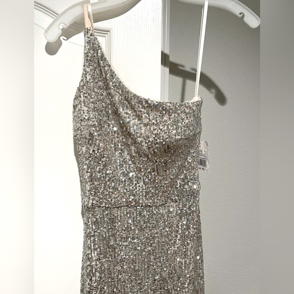 Xscape One Shoulder Sequin Gown